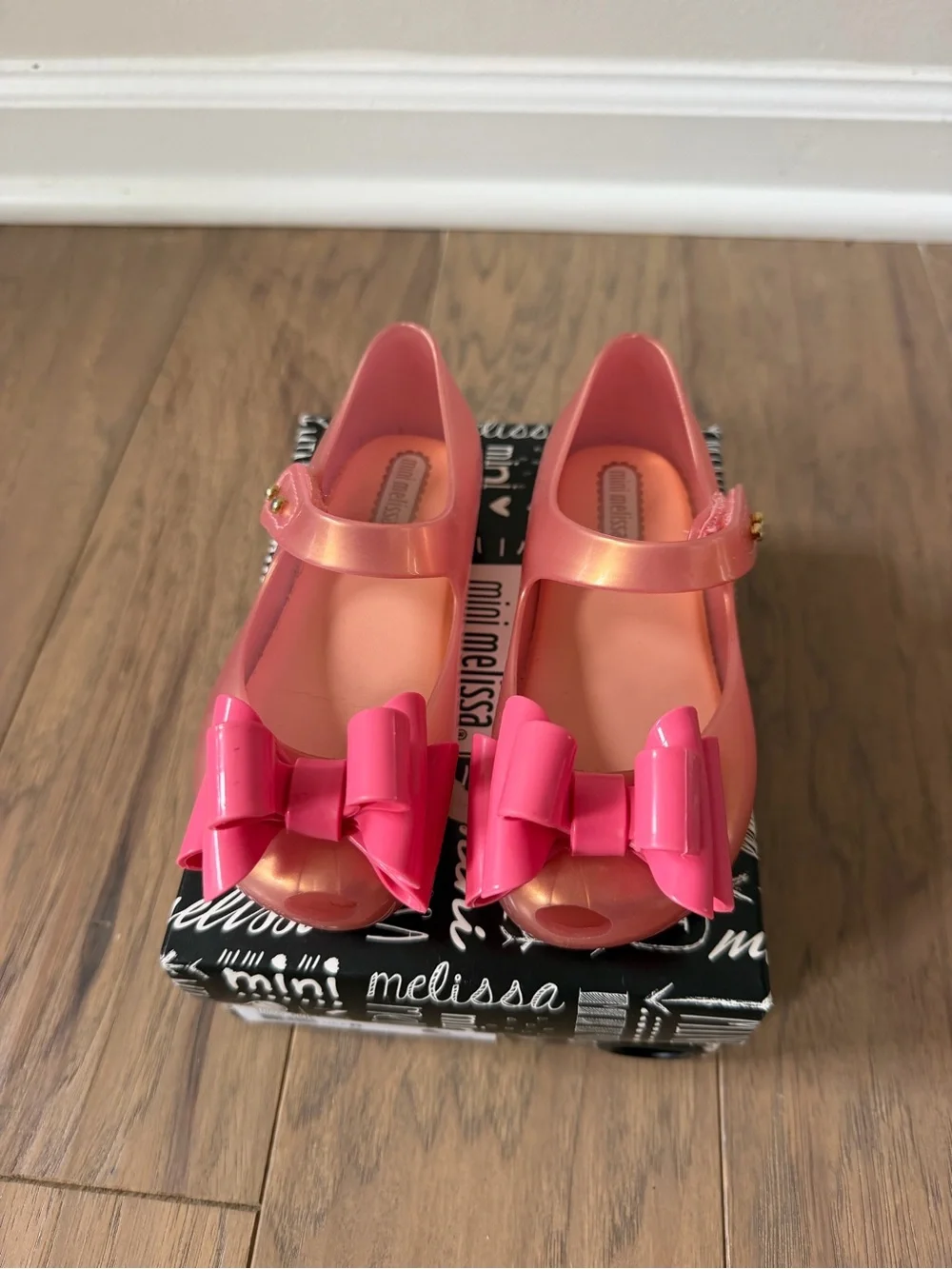 Mini Melissa Pink Mary Janes with Bow